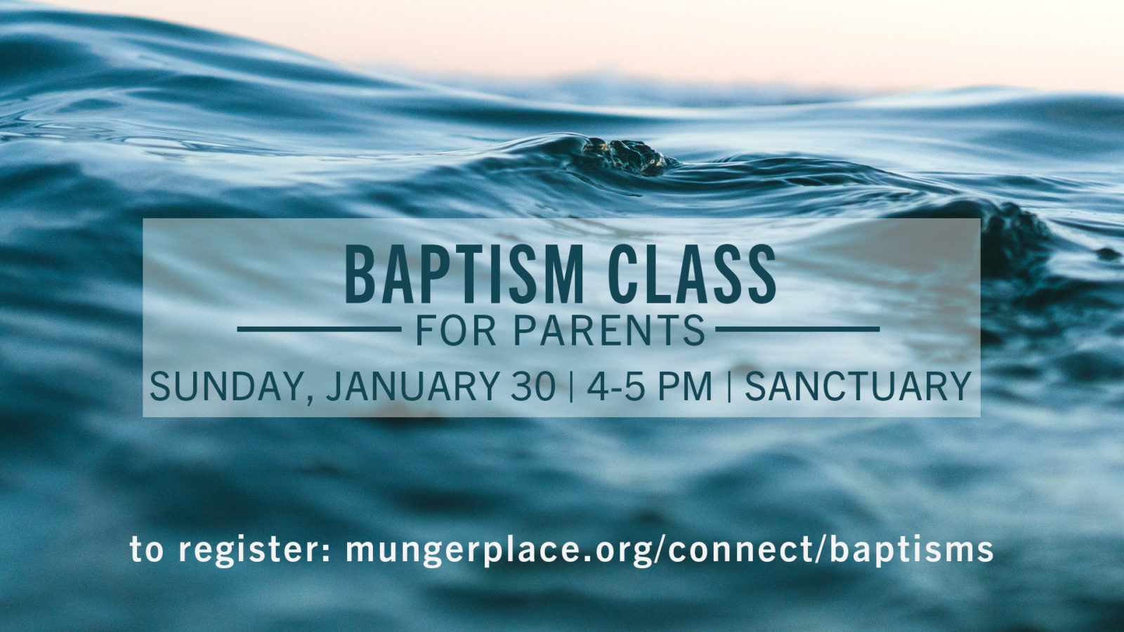 Baptism Class For Parents